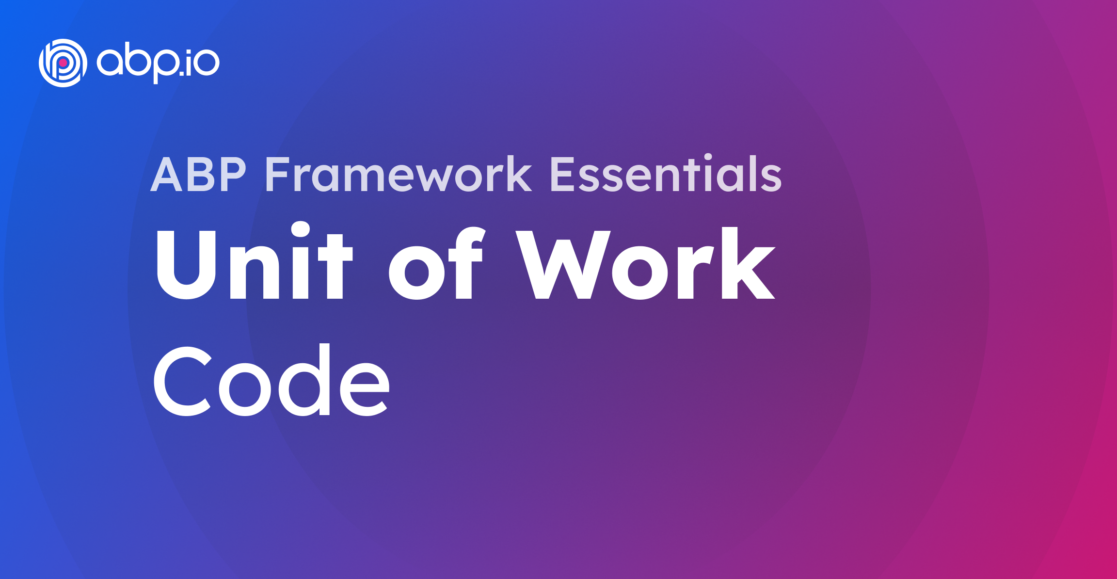 Unit of Work - Code