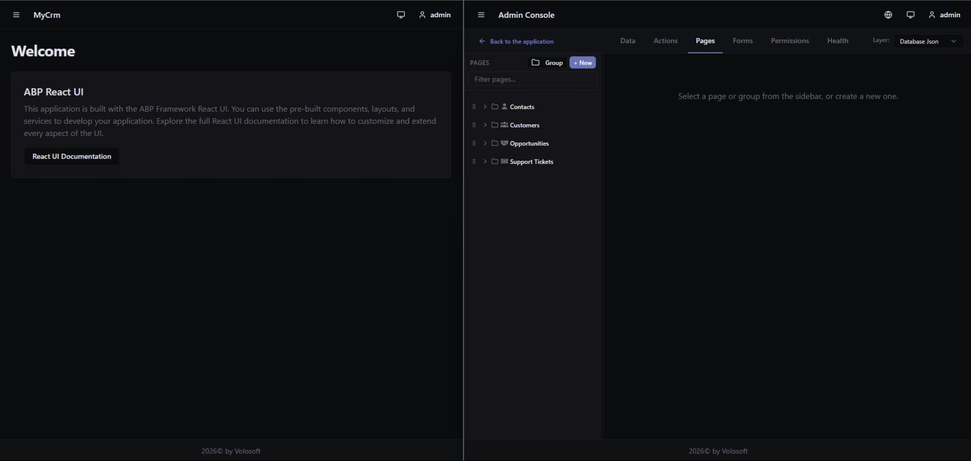 Data grid layout view