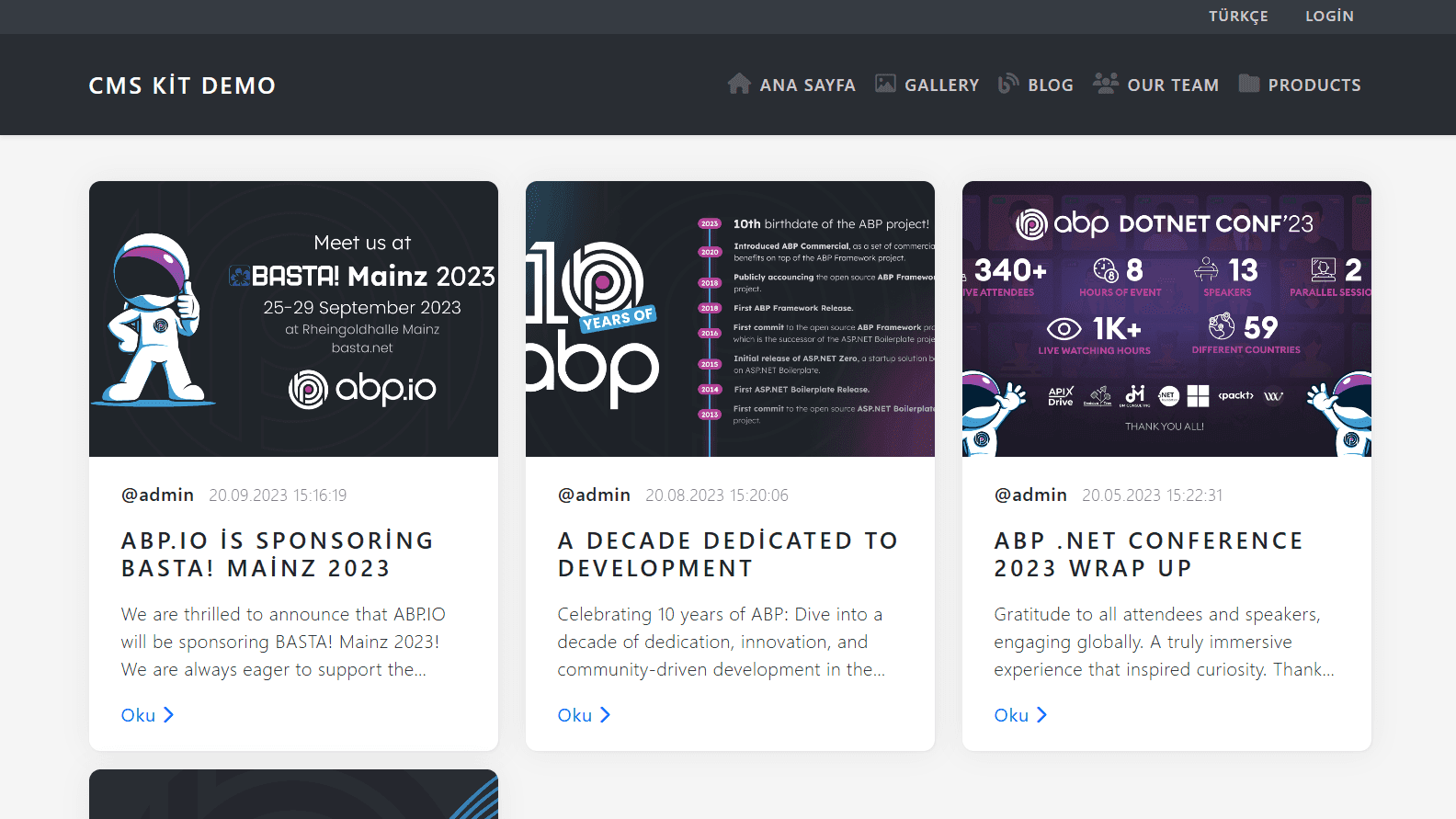 CMS Kit Demo screenshot 3