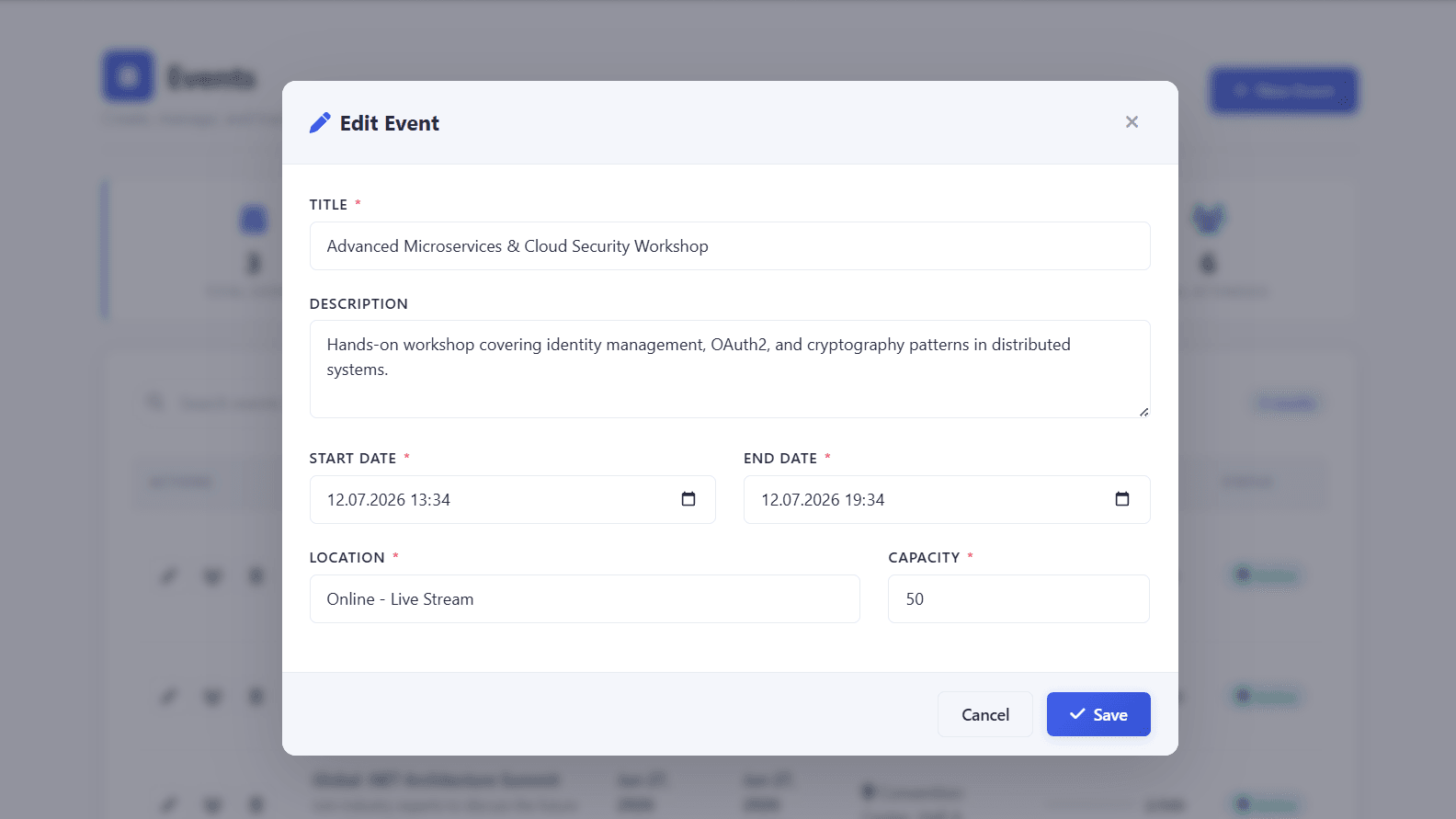 EventRegistration screenshot 3