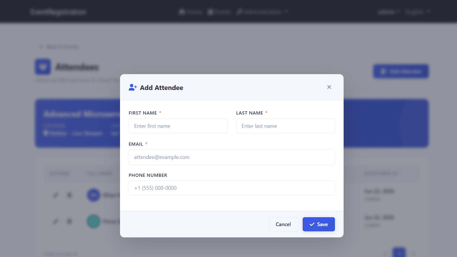 EventRegistration screenshot 4
