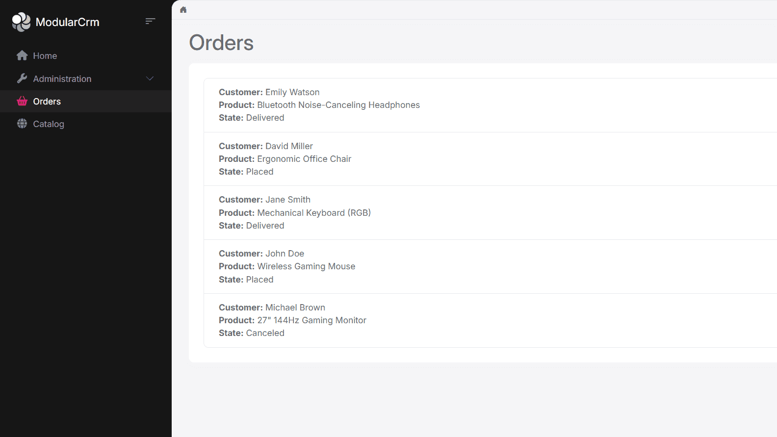 ModularCRM-BlazorWebApp screenshot 1