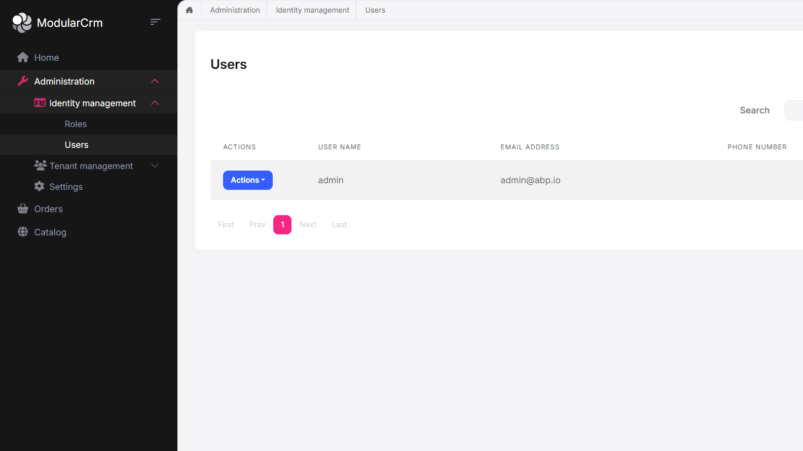 ModularCRM-BlazorWebApp screenshot 3