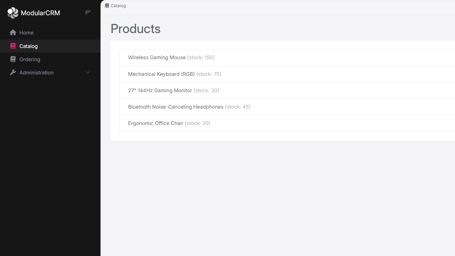 NG.ModularCRM screenshot 2