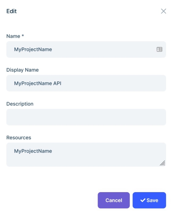 Edit existing scope