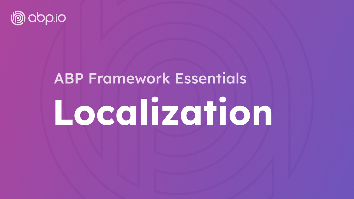 ABP Framework Localization